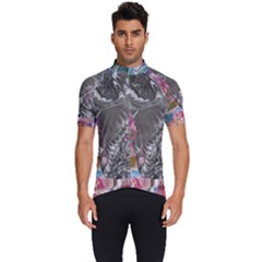 Wing on abstract delta Men s Short Sleeve Cycling Jersey