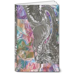 Wing on abstract delta 8  x 10  Softcover Notebook