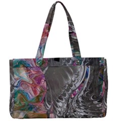 Wing On Abstract Delta Canvas Work Bag by kaleidomarblingart