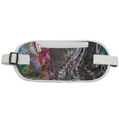 Wing On Abstract Delta Rounded Waist Pouch by kaleidomarblingart