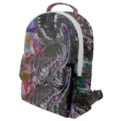 Wing On Abstract Delta Flap Pocket Backpack (small)