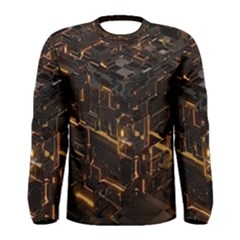 Cube Forma Glow 3d Volume Men s Long Sleeve T-shirt by Bedest