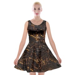 Cube Forma Glow 3d Volume Velvet Skater Dress by Bedest