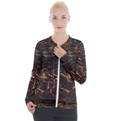 Cube Forma Glow 3d Volume Casual Zip Up Jacket by Bedest
