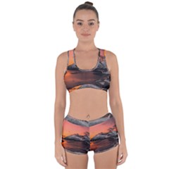 Surreal Mountain Landscape Lake Racerback Boyleg Bikini Set by Bedest