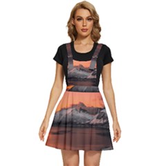 Surreal Mountain Landscape Lake Apron Dress