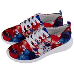 Red White And Blue Alcohol Ink France Patriotic Flag Colors Alcohol Ink  Men s Lightweight Sports Shoes by PodArtist