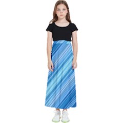 Ambience In Blue Kids  Flared Maxi Skirt