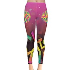 Dancing Colorful Disco Everyday Leggings  by Bajindul