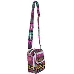 Dancing Colorful Disco Shoulder Strap Belt Bag by Bajindul