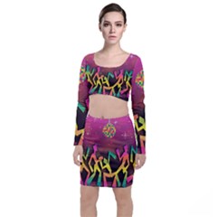 Dancing Colorful Disco Top And Skirt Sets by Bajindul