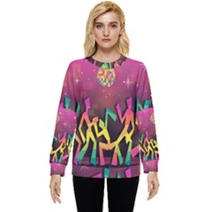 Dancing Colorful Disco Hidden Pocket Sweatshirt