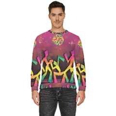 Dancing Colorful Disco Men s Fleece Sweatshirt