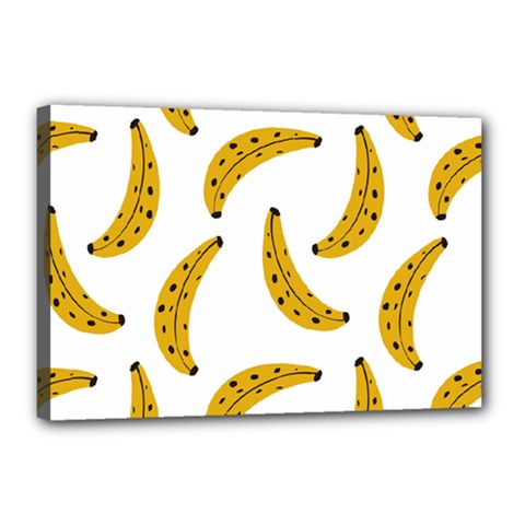 Banana Fruit Yellow Summer Canvas 18  X 12  (stretched)