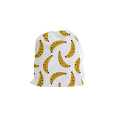 Banana Fruit Yellow Summer Drawstring Pouch (small) by Mariart