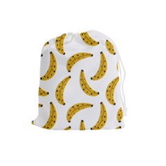 Banana Fruit Yellow Summer Drawstring Pouch (large) by Mariart