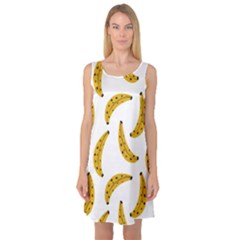 Banana Fruit Yellow Summer Sleeveless Satin Nightdress by Mariart