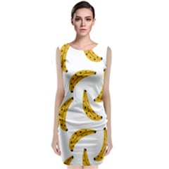 Banana Fruit Yellow Summer Sleeveless Velvet Midi Dress