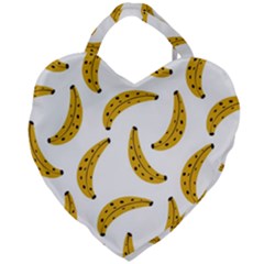 Banana Fruit Yellow Summer Giant Heart Shaped Tote by Mariart