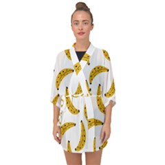 Banana Fruit Yellow Summer Half Sleeve Chiffon Kimono by Mariart