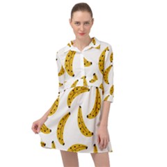 Banana Fruit Yellow Summer Mini Skater Shirt Dress