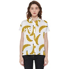 Banana Fruit Yellow Summer Short Sleeve Pocket Shirt