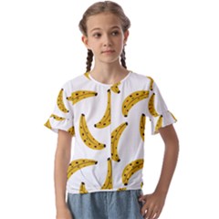 Banana Fruit Yellow Summer Kids  Cuff Sleeve Scrunch Bottom T-shirt