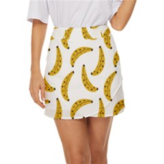 Banana Fruit Yellow Summer Mini Front Wrap Skirt