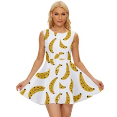 Banana Fruit Yellow Summer Sleeveless Button Up Dress