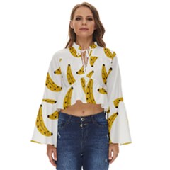 Banana Fruit Yellow Summer Boho Long Bell Sleeve Top