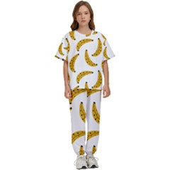 Banana Fruit Yellow Summer Kids  T-shirt And Pants Sports Set