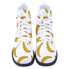 Banana Fruit Yellow Summer Kid s High-top Canvas Sneakers