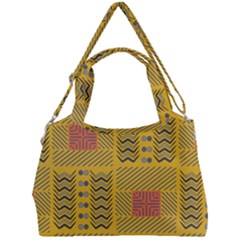 Digital Paper African Tribal Double Compartment Shoulder Bag by HermanTelo