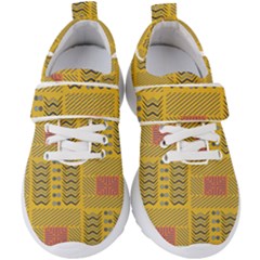 Digital Paper African Tribal Kids  Velcro Strap Shoes