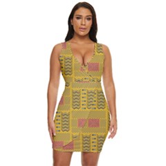 Digital Paper African Tribal Draped Bodycon Dress