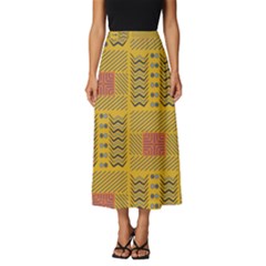Digital Paper African Tribal Classic Midi Chiffon Skirt