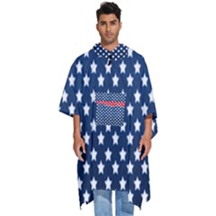 Illustrations Stars Men s Hooded Rain Ponchos