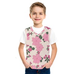 Floral Vintage Flowers Kids  Basketball Tank Top