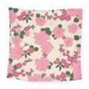 Floral Vintage Flowers Square Tapestry (Large) View1