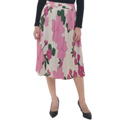 Floral Vintage Flowers Classic Velour Midi Skirt 
