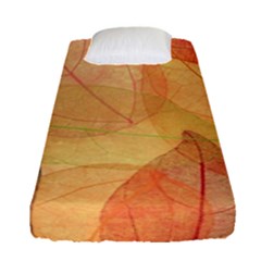 Leaves Patterns Colorful Leaf Pattern Fitted Sheet (Single Size)