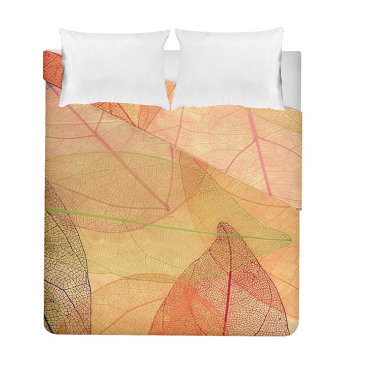 Leaves Patterns Colorful Leaf Pattern Duvet Cover Double Side (Full/ Double Size)