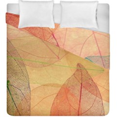 Leaves Patterns Colorful Leaf Pattern Duvet Cover Double Side (King Size)