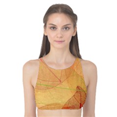 Leaves Patterns Colorful Leaf Pattern Tank Bikini Top