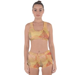 Leaves Patterns Colorful Leaf Pattern Racerback Boyleg Bikini Set