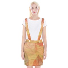 Leaves Patterns Colorful Leaf Pattern Braces Suspender Skirt