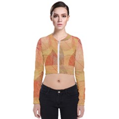 Leaves Patterns Colorful Leaf Pattern Long Sleeve Zip Up Bomber Jacket