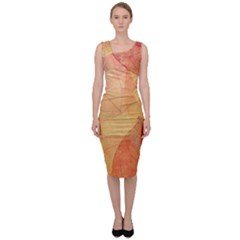 Leaves Patterns Colorful Leaf Pattern Sleeveless Pencil Dress