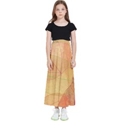 Leaves Patterns Colorful Leaf Pattern Kids  Flared Maxi Skirt