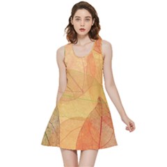 Leaves Patterns Colorful Leaf Pattern Inside Out Reversible Sleeveless Dress